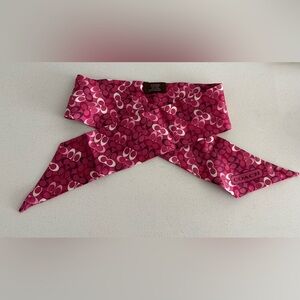 Coach Silk Twilly Signature scarf bag handle accessory